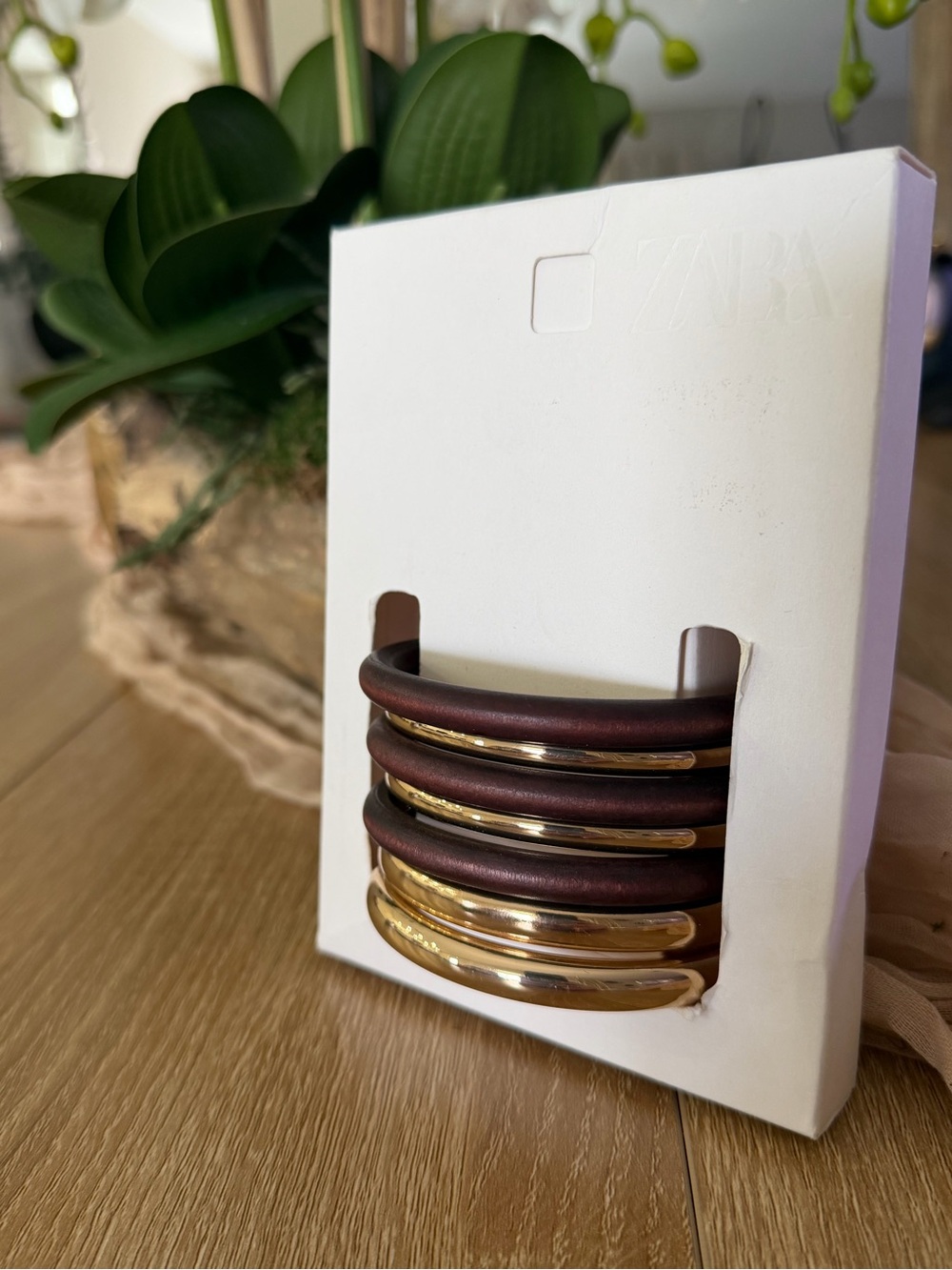 Zara Brown and Gold Hair Coil Set